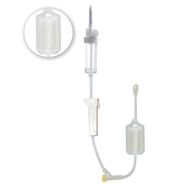 IV Infusion Set with air vent and 0.2 micron filter